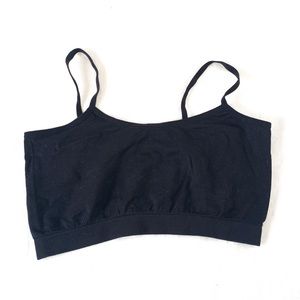 Colorful black cami bra dance top